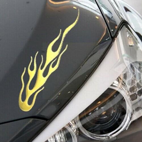 2Pcs Universal Motorcycle Gas Fuel Oil 3D PVC New sale hot J8G3 Car-styling Flame Sticker Badge Decal X7W2