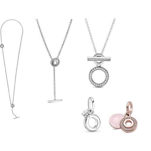 2020 Fashion New High Quality Romantic Crown O T Shape Series Necklace Womens Party All-match Charm Jewelry Jewelry Gift