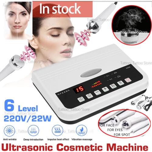 3in1 Ultrasonic Women Skin Care Whitening Freckle Removal High Frequency Lifting Skin Anti Aging Beauty Massage Facial Machine