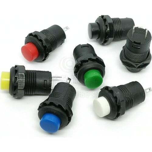 6pcs Self-Lock / Reposition Pushbutton Switches DS427 DS428 12mm OFF- ON Push Button Switch 3A /125VAC 1.5A/250VAC