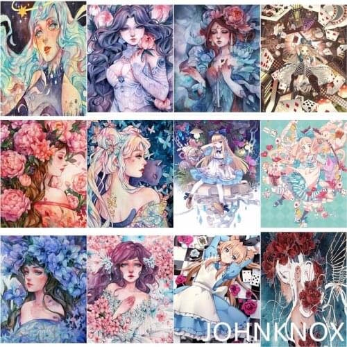 Diy Diamond Painting Anime Long Hair Girl Diamond Embroidery Full Round& Square Drill Diamond Mosaic Cross Stitch Home Decor