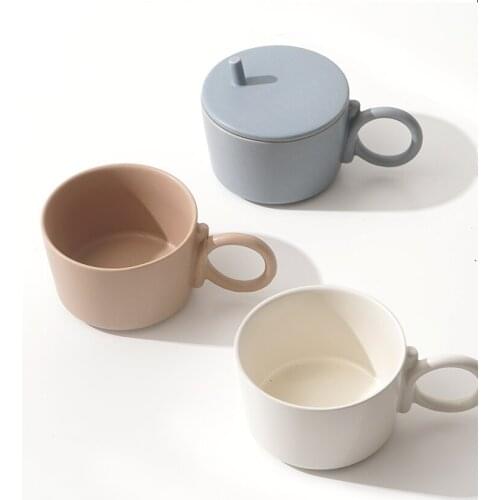 Big circle Handgrip Ceramics Mugs coffee mug Milk Tea office Cups Drinkware the Best birthday Gift for friends