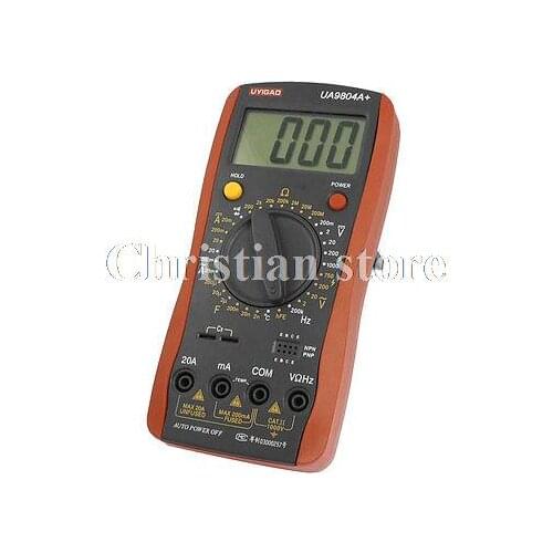 Black Red Electrical Meter Digital Multimeter w 2 Test Leads