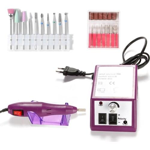 Nail Drill Electric Manicure Machine 10pcs Milling Cutters Set Nail Drill Bits Removing Gel Polish Manicure And Pedicure Machine