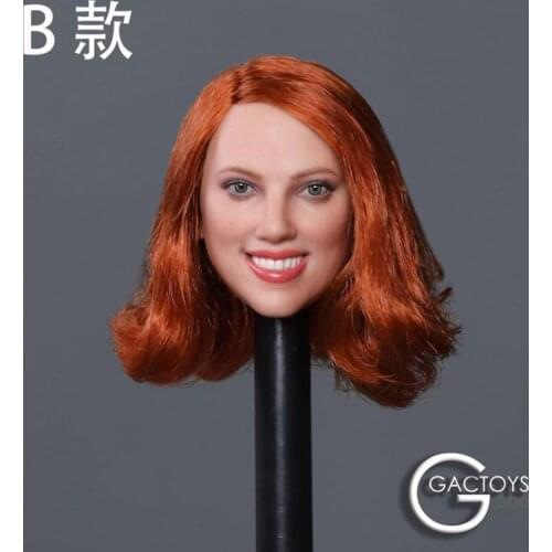 GACTOYS GC033 1/6 Scale Scarlett Johansson Female Star Smile Face Head Sculpture Fit 12" Figure Action Model Doll Body Accessory