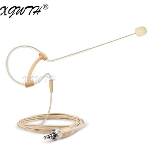 Single Earhook Headset Microphone In Ear Earset Headworn Mic for Sennheiser Wireless BodyPack Transmitter 3.5mm Screw Lock Plug