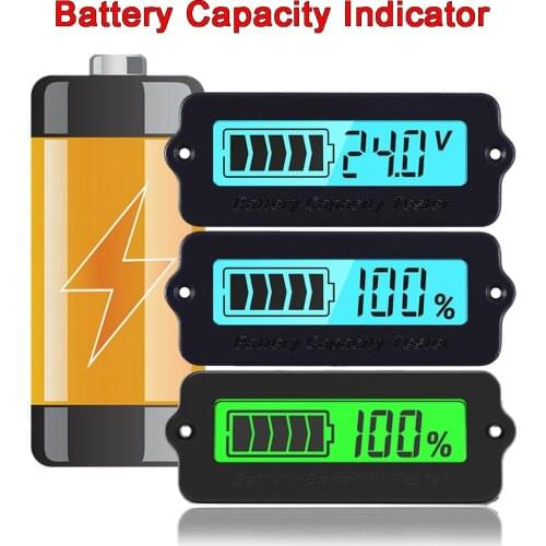 Battery Capacity Tester Battery Monitor LCD Voltmeter Meter Power Tester DIY 12V LY6W Lead Acid LiPo Battery Capacity Indicator