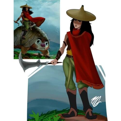 Cosplay legend 2021 Movie Raya and The Last Dragon Cosplay Costume Raya Fancy Suit Custom Made H001