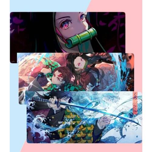 Demon Slayer Kochou Shinobu Customized MousePads Computer Laptop Mouse Mat Non slip Cushion Thickness 2mm LockEdge equal LE