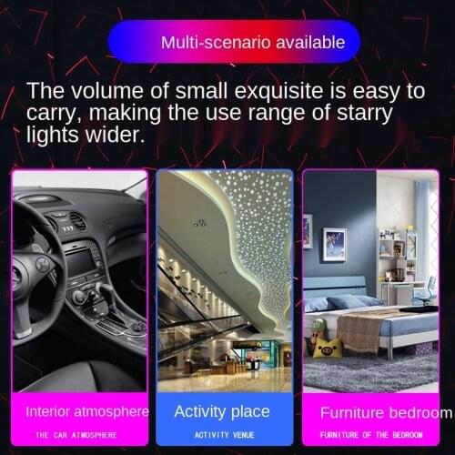 Powered Galaxy Star Projector Lamp for Car Roof Room Ceiling Decor Plug and Play Romantic LED Starry Sky Night Light 5V