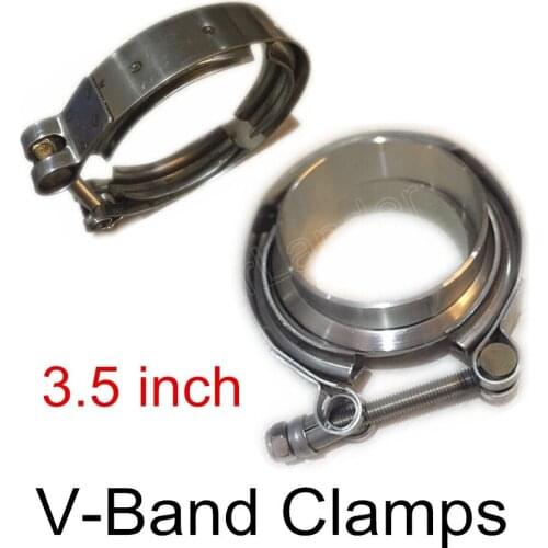 Best selling 3.5" inch Steel Stainless Exhaust V-Band Clamp Flange Kit Male Female Design car accessory