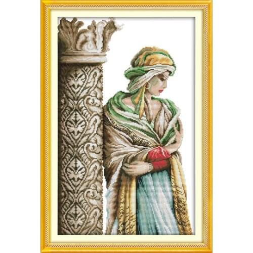 Arab girl cross stitch kit people 18ct 14ct 11ct count print canvas stitches embroidery DIY handmade needlework