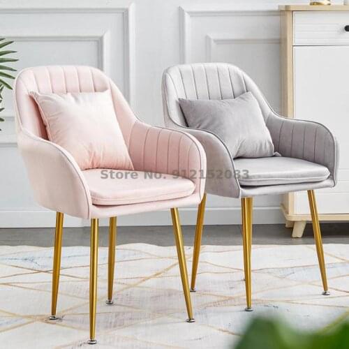 Nordic light luxury dining chair backrest bedroom net red ins girls dressing table makeup stool simple modern manicure chair