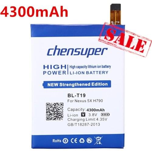 NEW chensuper 4300mAh BL-T19 Battery BL T19 for LG Nexus 5X Battery H790 H791 H798 BLT19