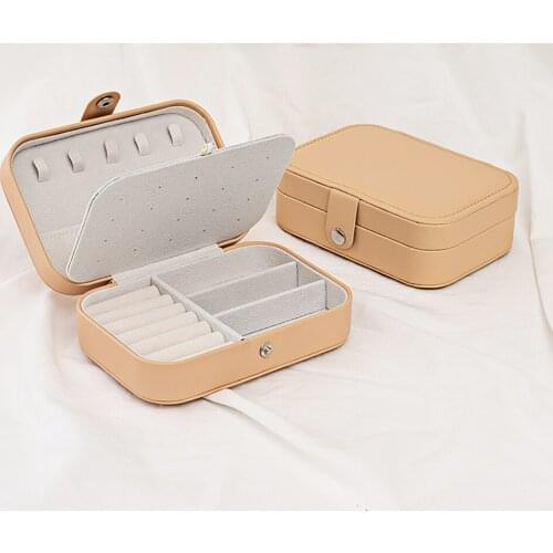 Portable Anti-scratch PU Leather Jewelry Storage Box Moisture proof Multi-function Necklace Ring Organizer Case for Women Gift