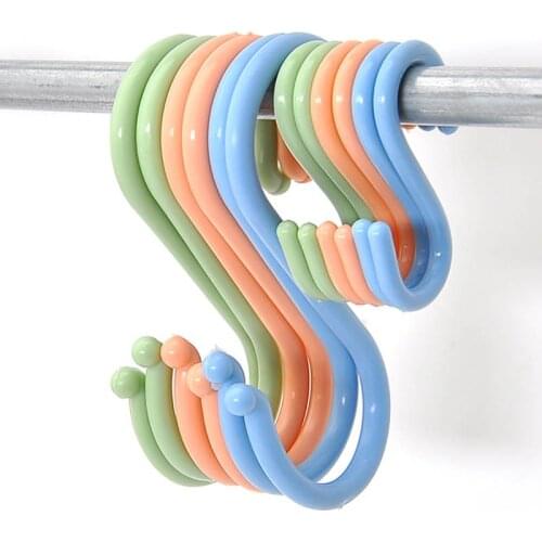 S-shaped kitchen hook Plastic material Multi-functional durable hanger Clothing rack Kitchen accessories Outdoor products