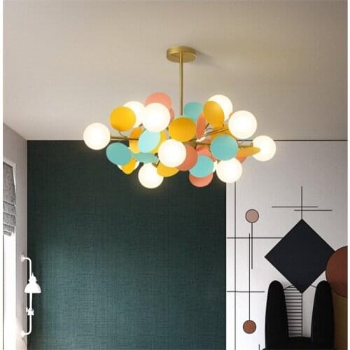 Modern Iron Pendant Lights LED Pendant Lamp Colorful Living Room Dining Room Hanging Lamps Loft Art Home Decor Lighting Fixtures