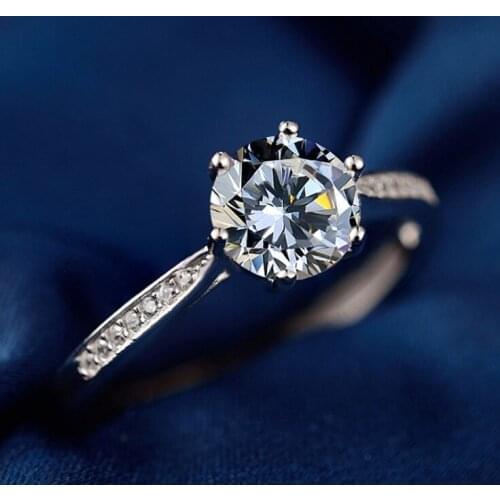 STR European Fashion Woman Girl Party Wedding Gift 9 Colors Slim AAA Zircon S925 Sterling Silver Ring