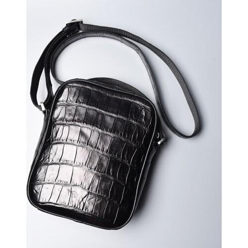 Mens Bag Shoulder Bag Crossbody Bags Genuine Leather Crocodile Skin Top Quality Luxury Cross Business Small Size For Male