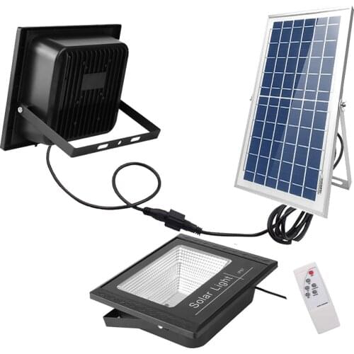 LED garden Solar split panel Light wall Security garage yard indoor home street deck fence solar lamps floodlight w split cable