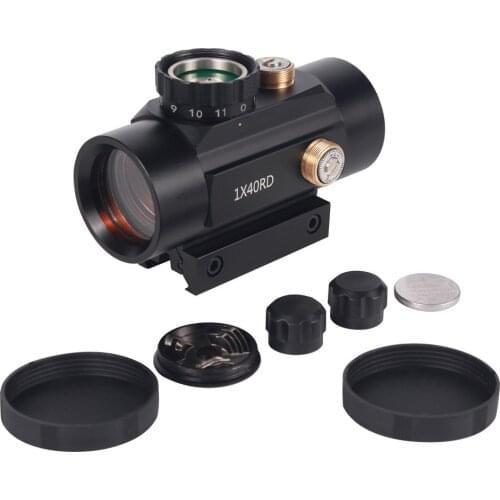 Tactical Hunting Red Dot 1X40RD Optical Sight 11/20Mm Mounts Riflescope Aim Rifle Scope Telescoop