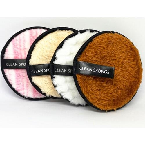 WENSOO Lazy Cleansing wash flapping Microfiber Cloth Pads Remover Facial Cleansing Towel Reusable Cleansing Makeup Cleaning puff