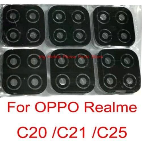 Rear Camera Back Lens Cover For OPPO Realme C20 C21 C25 Back Camera Lens Glass Replacement Parts With Sticker Glue Tape