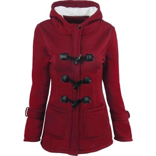 ALALY Plus Size 5XL/6XL Winter Cotton Coat for Women Red Black thickened hooded Coat & jackets Casual Fall Women Clothing 2020