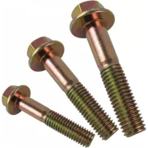 1pcs M16 Flange hex screw Color zinc Toothed pad bolt Half tooth Mechanical screws Carbon steel 30mm-150mm length 24mm(S)