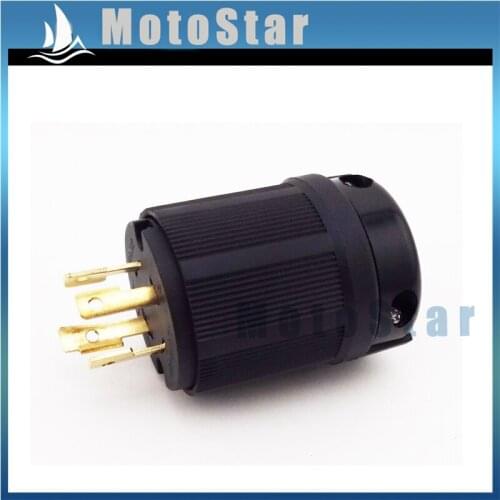 30A L14-30P 4 Prong 125/250V Gas Gasoline Generator Locking Plug UL Approval