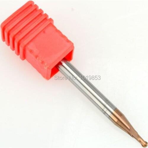 4pcs SLONS S600-R1X4X50L HRC65 Ball nose tungsten Carbide end mill for CNC machine