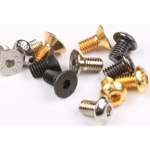 40pcs lot M4*6 inner hexagonal screws Knife DIY tools material Knife handle plate Fastening parts