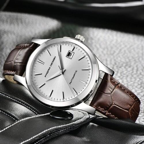 2020 New Ultra-Thin Simple Classic Mechanical Watches Business Waterproof Luxury Brand Leather Automatic Watch Relogio Masculino