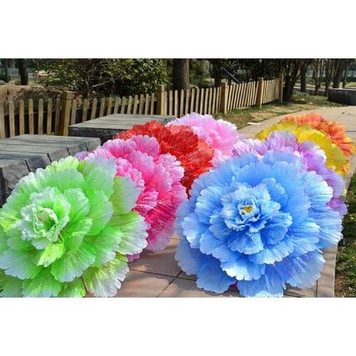 70cm Retro Chinese Peony Flower Umbrella for Children Kids Dance Performance Props Wedding Decoration W9287