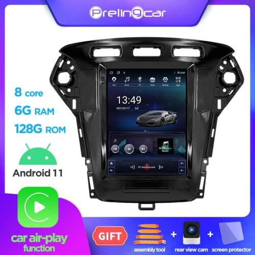 Android 10.0 4G global Lte car gps multimedia stereo radio player for ford mondeo 2011-2013 vertical player navigation system