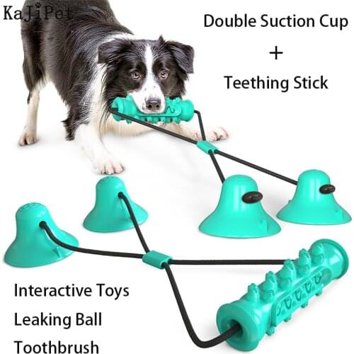TPR Pet Dog Toy Toothbrush Chew Toy For Dogs Small Large Puppy Toys Sucker Toys Teething Stick Toy Dog Accessories Biting Toy