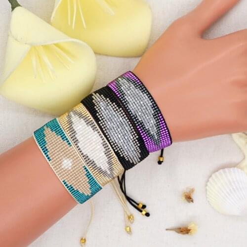 Go2boho 2021 Women Jewelry Miyuki Bracelets Turkish Eye Bracelet For Women Mexican Pulsera Femme Handmade Adjustable Jewellery
