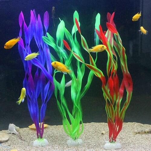 1PC Artificial Plastic Water Grass Fish Tank Decoration Aquarium Decor Water Plant Pet Products Home Green Landscape Ornament