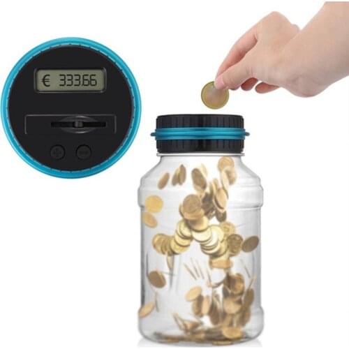 Abs Plastic Coin Piggy Bank Intelligent Electronic Calculation Piggy Bank Oversized Coin Change Money Box