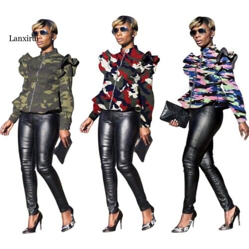 Fashion Flower Print Long Sleeve Women Bomber Jacket Casual Zipper Up Vintage Ladies Coat Tops Elegant Slim Basic Female Jackets