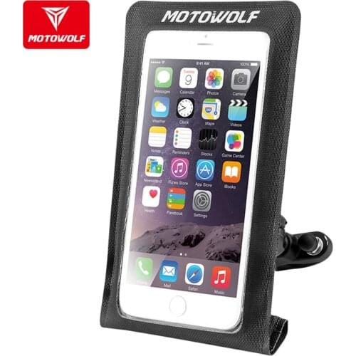 MOTOWOLF Universal Motorcycle/Electric-Bike/Bicycle Mobile Phone Navigation Stand Riding Mobile Phone Stand Waterproof Bag