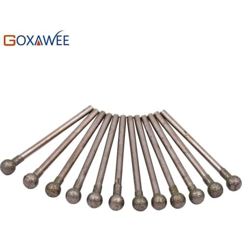 GOXAWEE 10pcs Round diamond grinding wheel for dremel rotary tool diamond burs dremel tools accessories for Engraving Etching