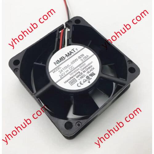 NMB-MAT 2410ML-05W-B39 B00 DC 24V 0.08A 60x60x25mm Server Cooling Fan