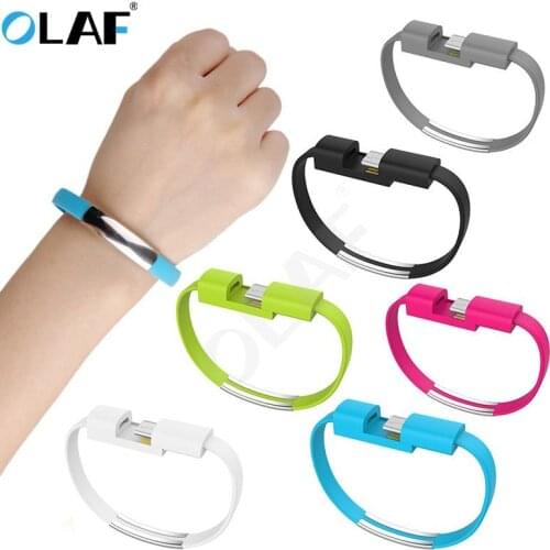 OLAF Outdoor Portable Mini Micro USB Bracelet Charger Data Charging Cable Sync Cord For Samsung Xiaomi Hauwei Type C Phone Cable