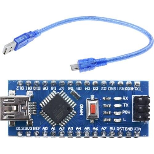 1PCS USB Nano V3.0 ATmega328P CH340 Controller Board for Arduino ATmega328P NANO 3.0 CH340 USB Driver + USB Cable