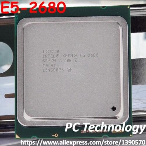E5 2680 Original Intel Xeon E5-2680 Processor 2.70GHz 20MB 130W SR0KH LGA2011 8-Cores Desktop CPU 100% normal work free shipping