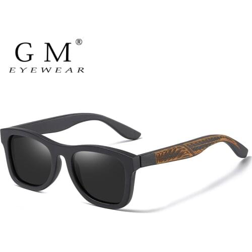 GM Retro Wood Sunglasses Men Polarized Wooden Frame Glasses Women Shades UV400 Lunette De Soleil Homme Femme S1610L
