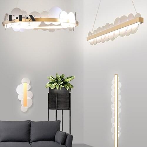 Modern hanglamp wood living room LED pendant lights
