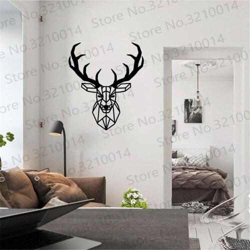 Geometry Deer Wall Sticker Vinyl Home Decor For Living Room Decoration Decal Stickers Wallpaper wallstickers PW756