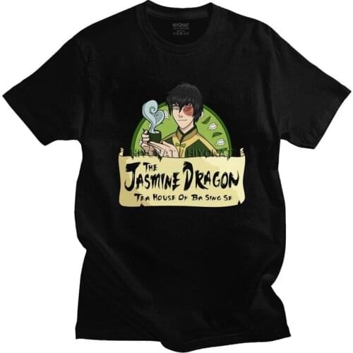 Funny The Jasmine Dragon T Shirt Men Short Sleeved Avatar The Last Airbender T-shirt Graphic Tee Tops Cotton Film Tshirt Gift